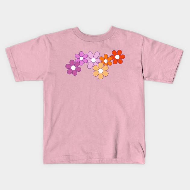 Daisy Lesbian Pride Kids T-Shirt by DADDY DD